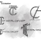 Etape 02 de la création du logo de CT Métal Concept
